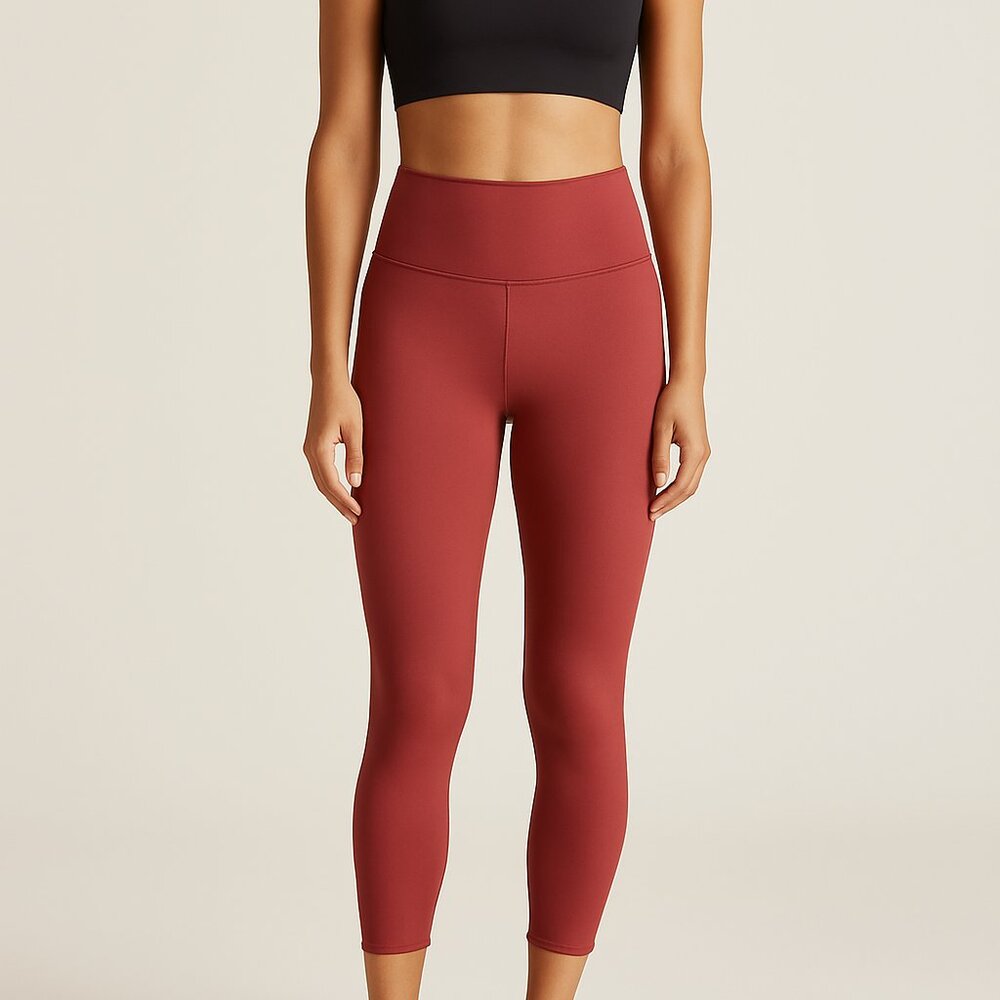 Girlfriend Collective High Rise Leggings Women's Small Rust Red Workout Stretch